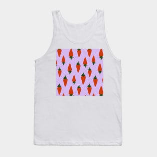 Carrot pattern in purple background Tank Top